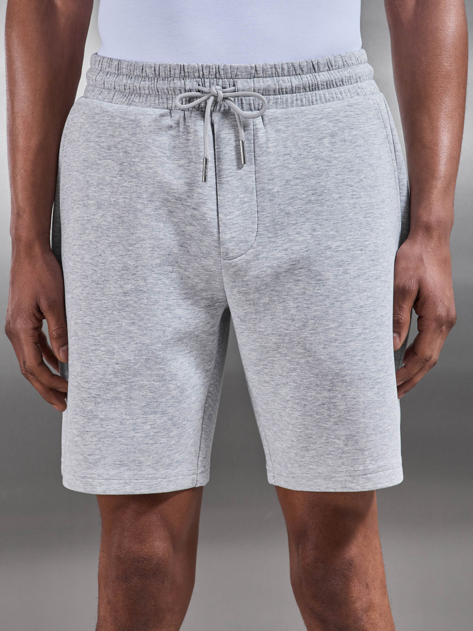 Interlock Jersey Short in Marl Grey