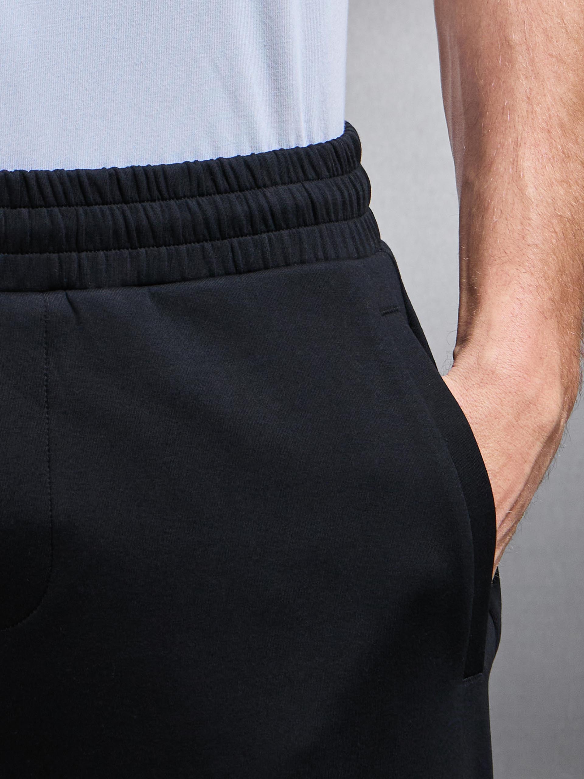 Interlock Jersey Straight Leg Jogger in Black