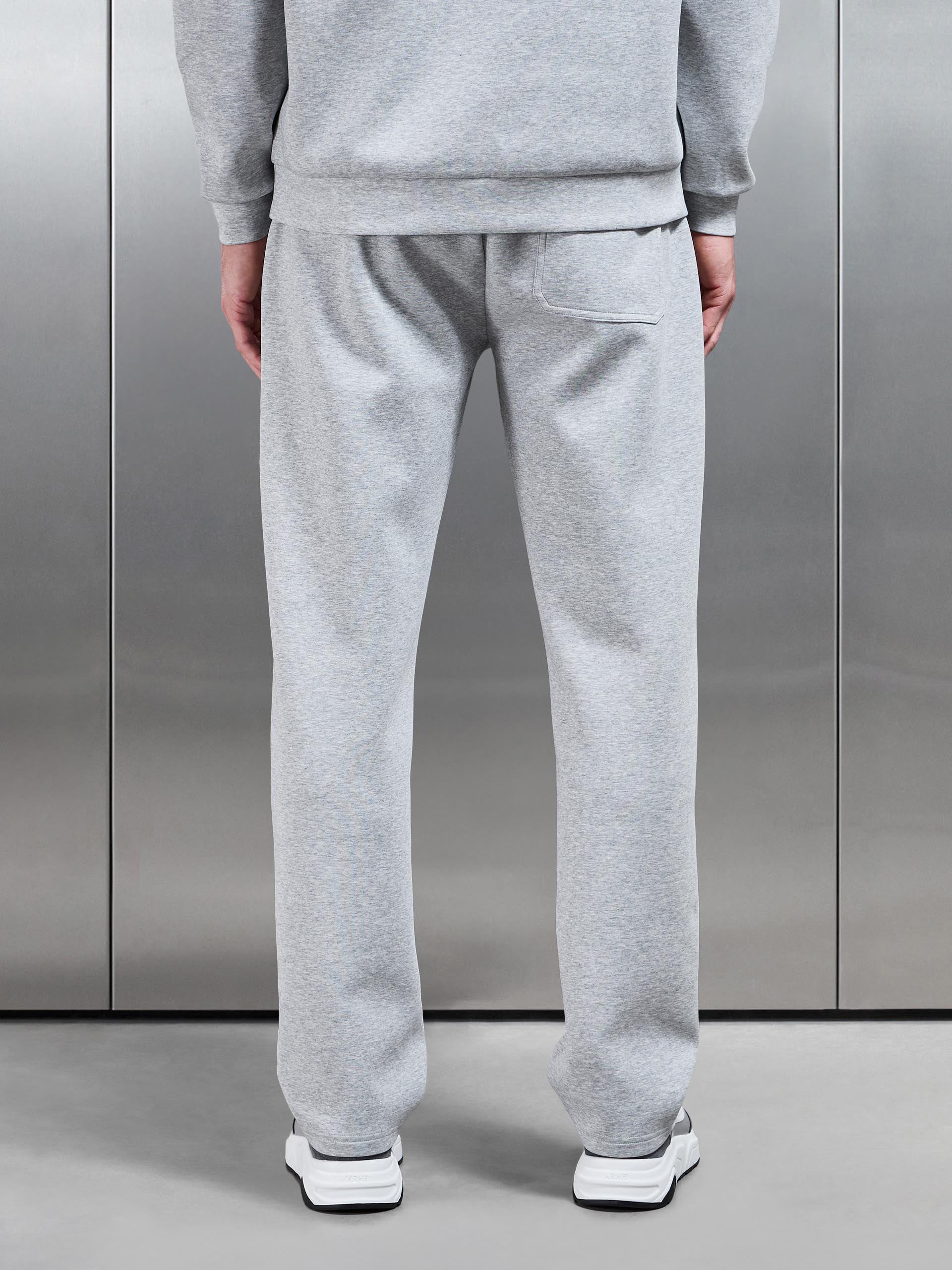 Interlock Jersey Straight Leg Jogger in Marl Grey