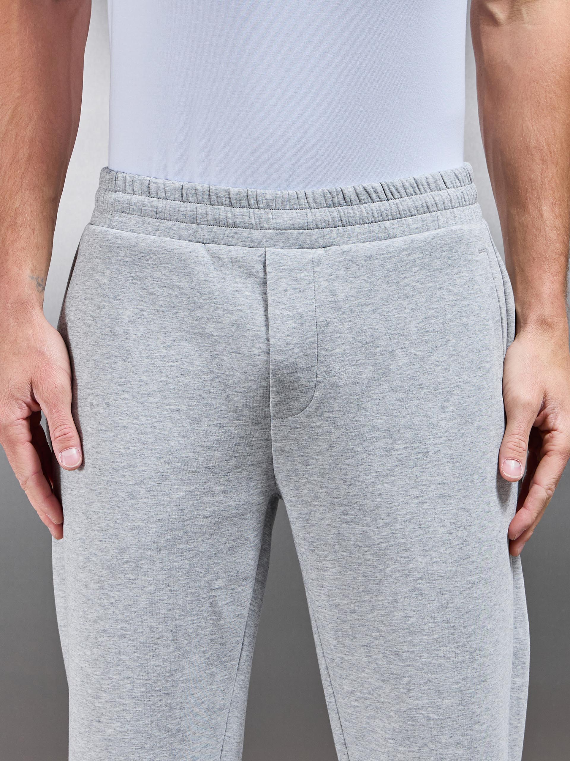 Interlock Jersey Straight Leg Jogger in Marl Grey