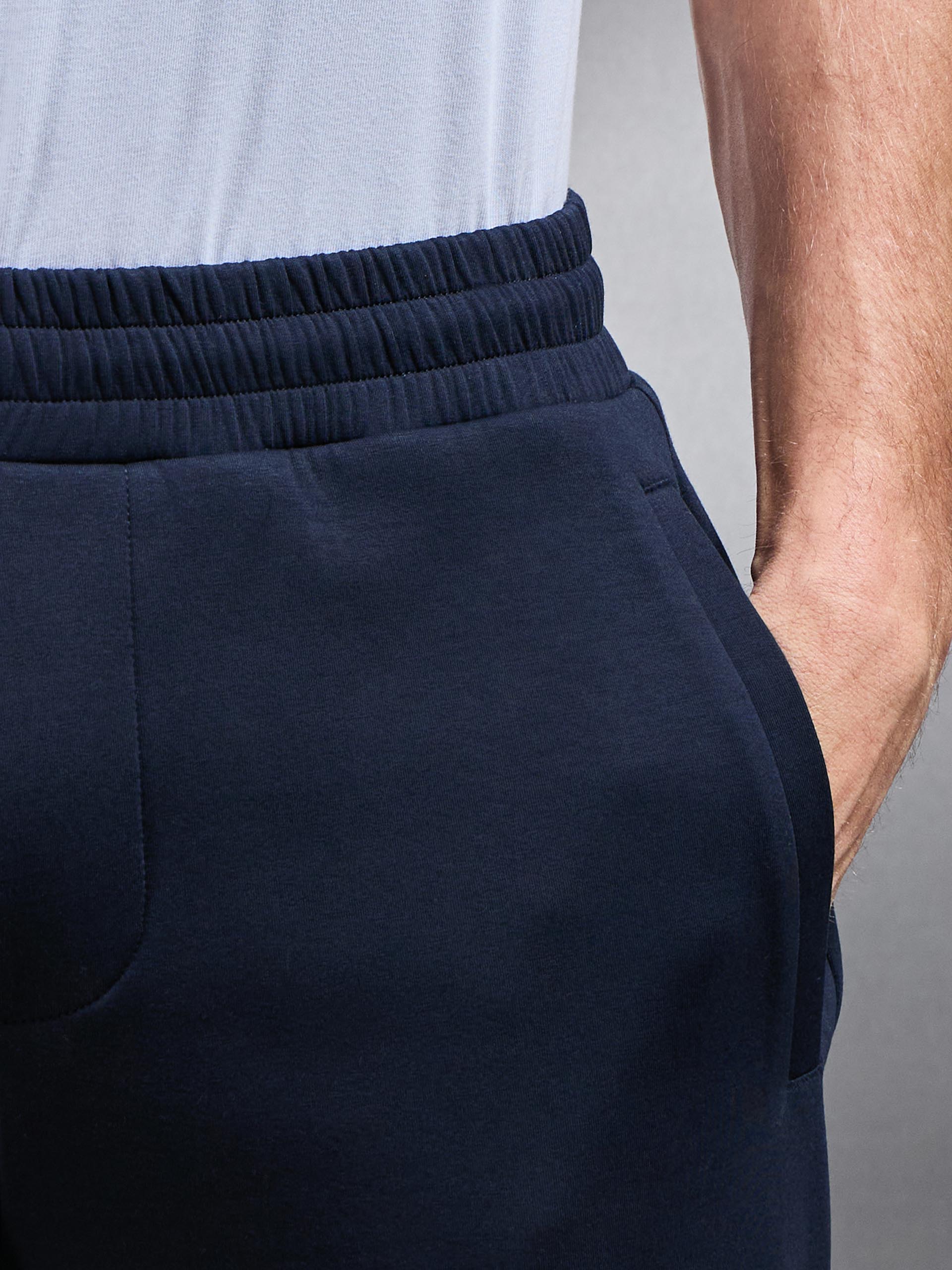 Interlock Jersey Straight Leg Jogger in Navy