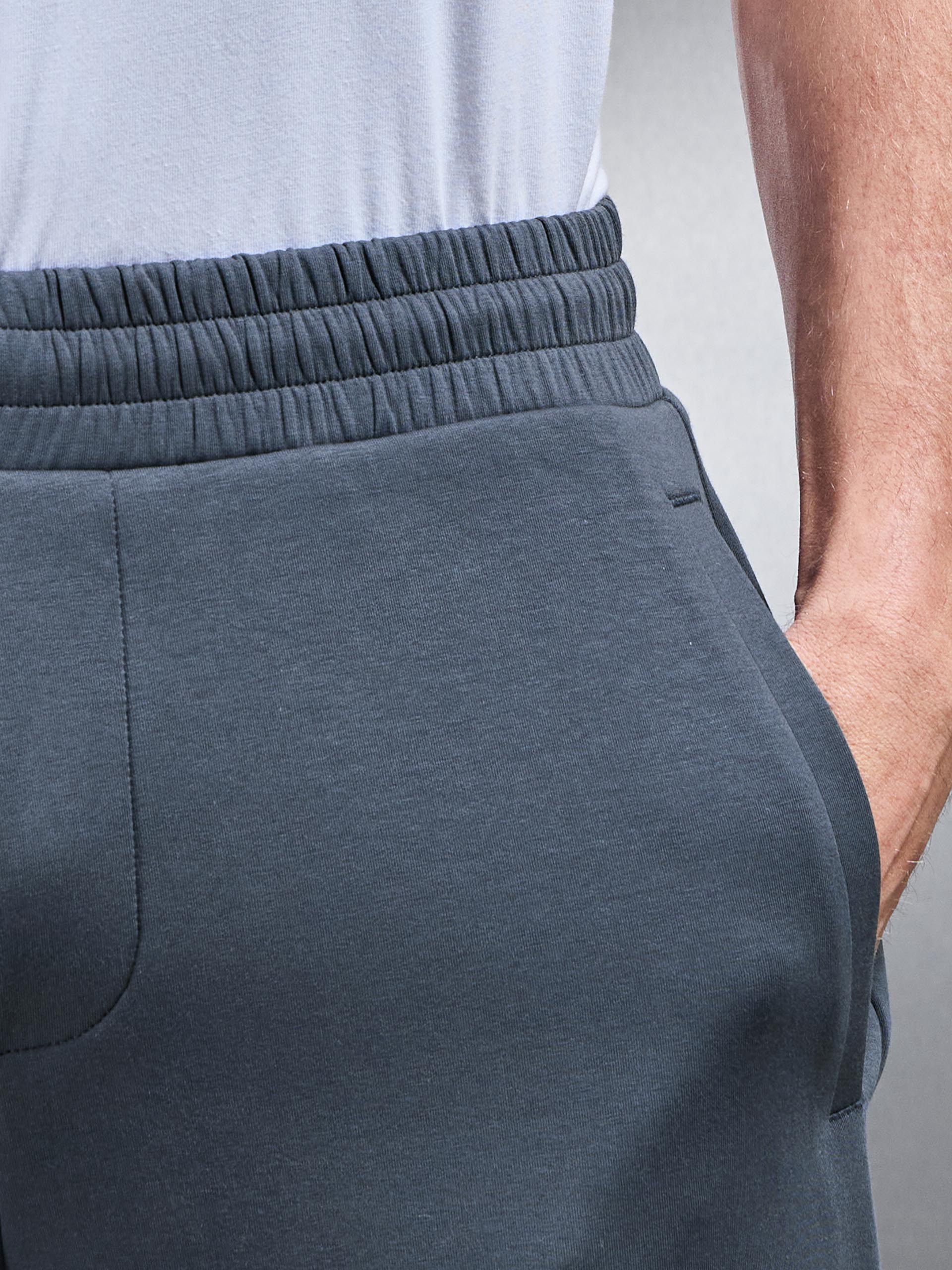 Interlock Jersey Straight Leg Jogger in Slate Blue