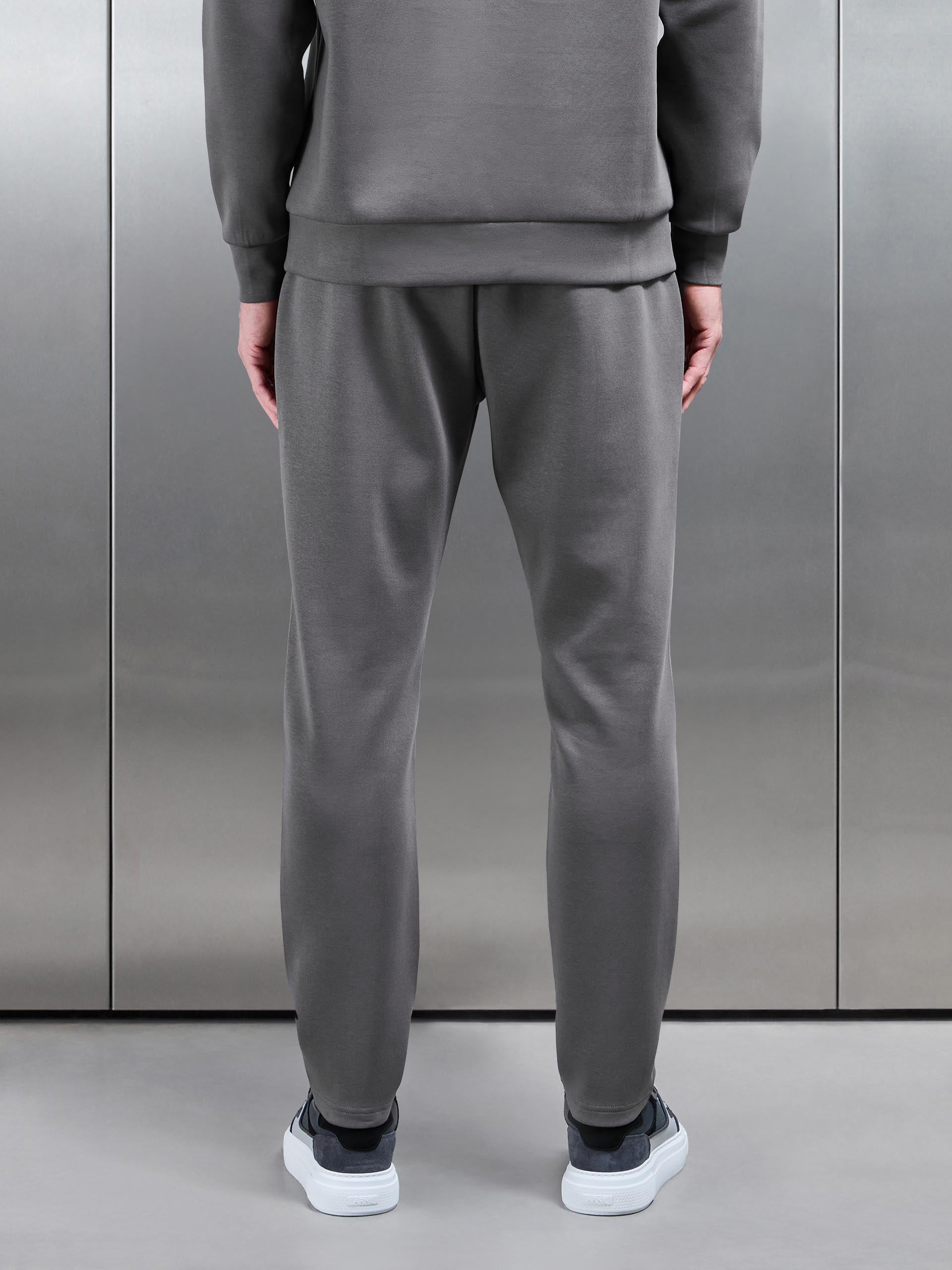 Interlock Jersey Tapered Jogger in Charcoal