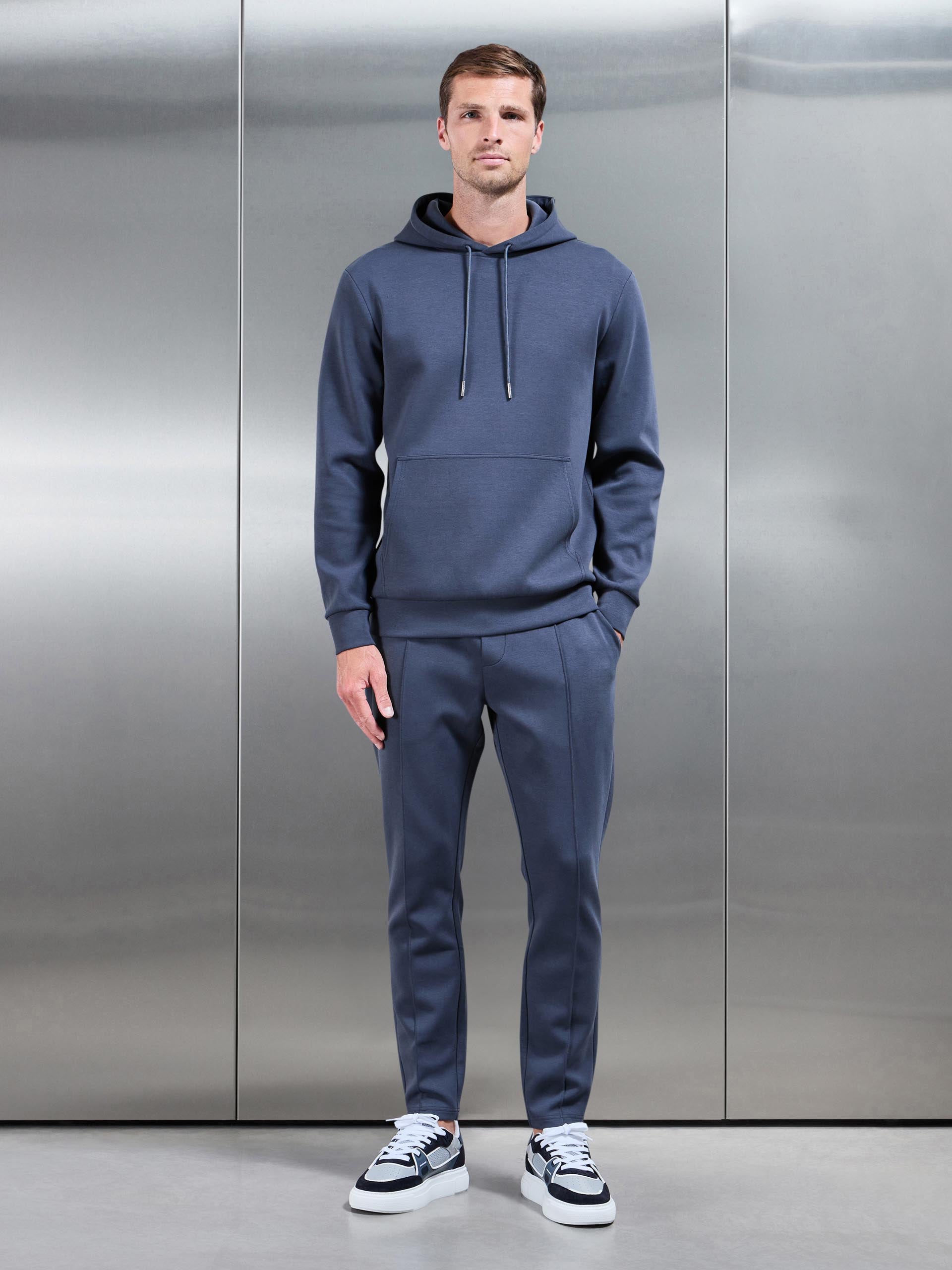 Interlock Jersey Tapered Jogger in Slate Blue