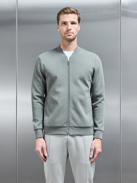 Interlock Jersey Bomber Jacket in Sage