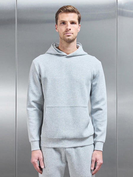 Interlock Jersey Essential Hoodie in Marl Grey