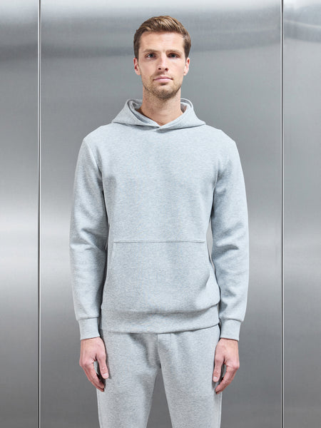 Interlock Jersey Essential Hoodie in Marl Grey