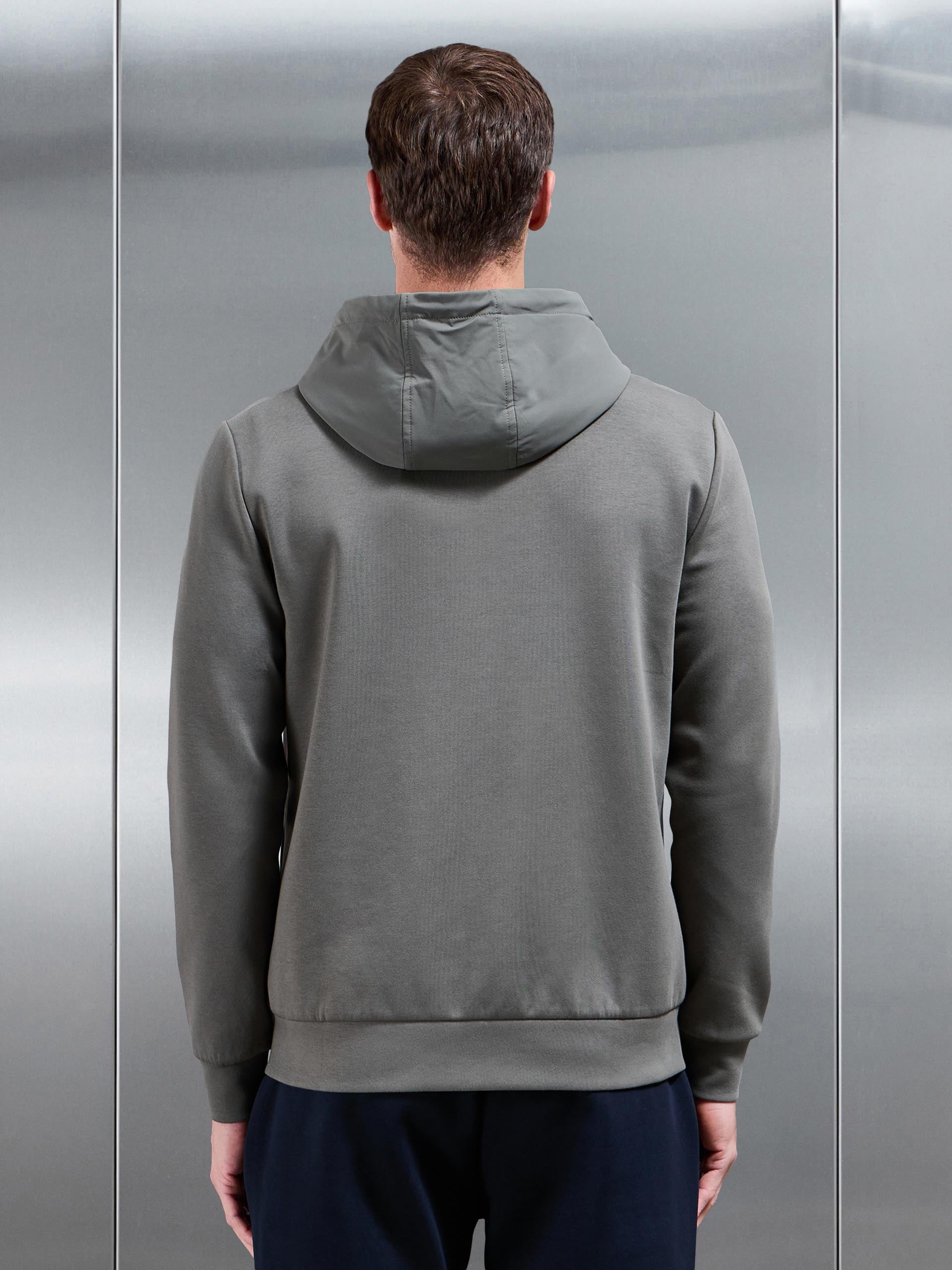 Interlock Jersey Hybrid Technical Windbreaker in Sage