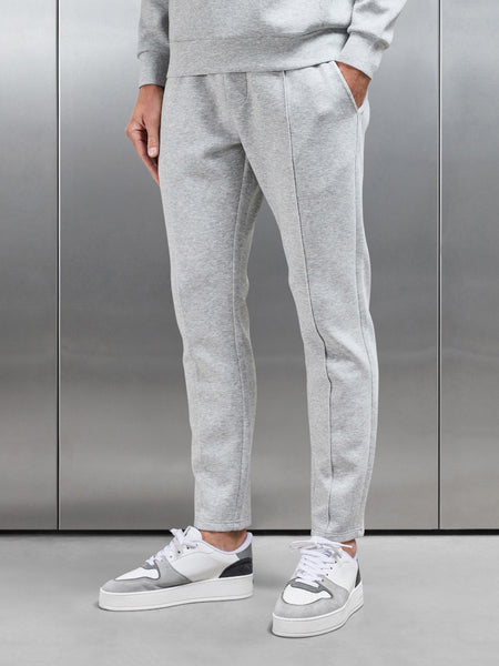 Interlock Jersey Tapered Jogger in Marl Grey