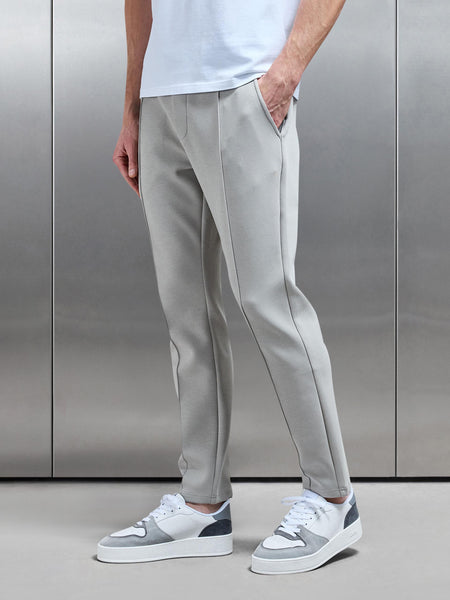 Interlock Jersey Tapered Jogger in Stone