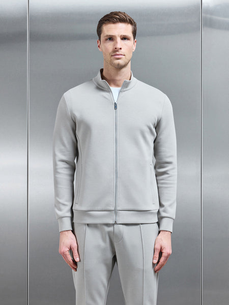 Interlock Jersey Zip Through Jacket in Stone