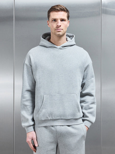 Interlock Neoprene Hoodie in Marl Grey