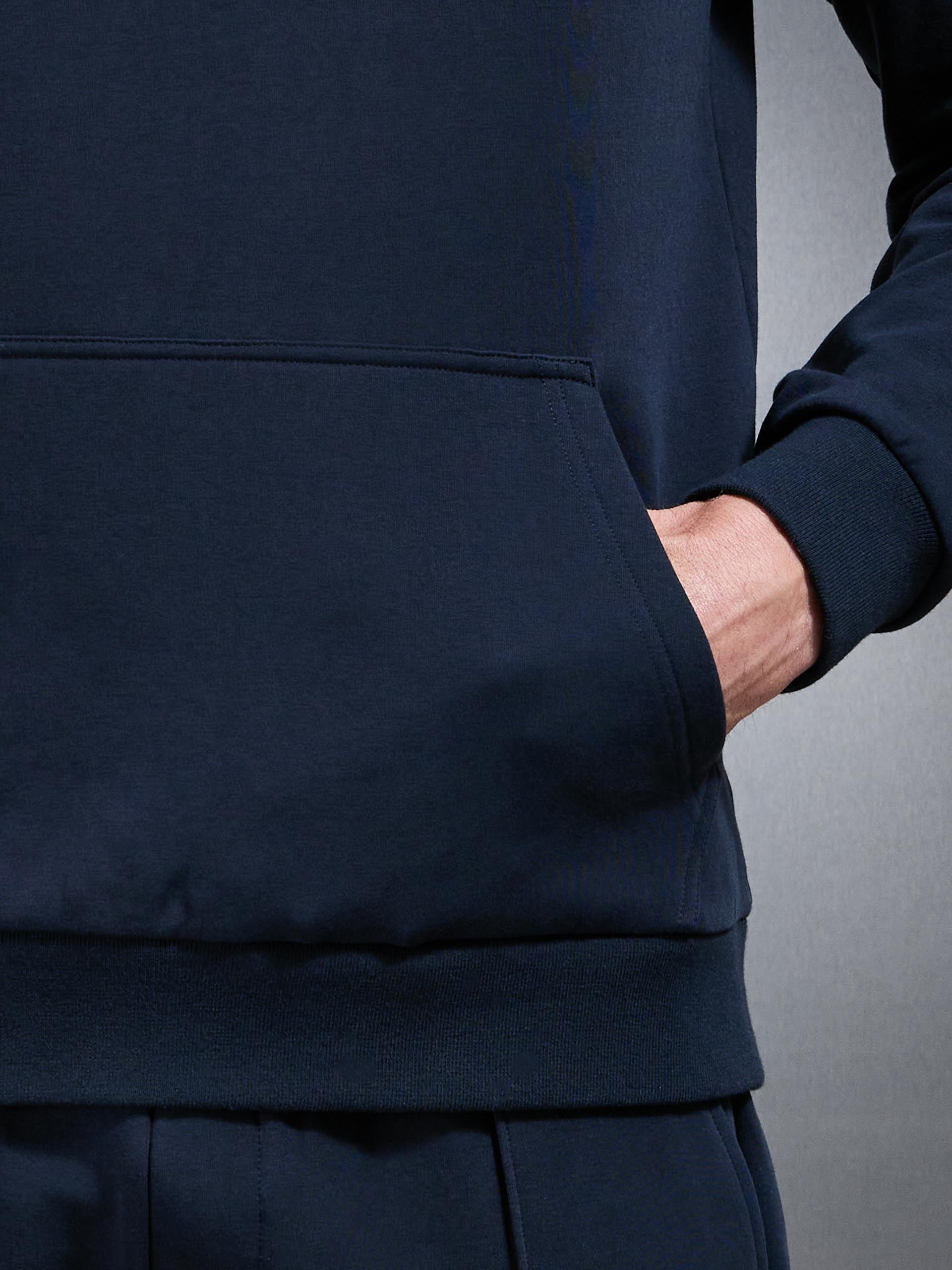 Jersey Hoodie In Navy
