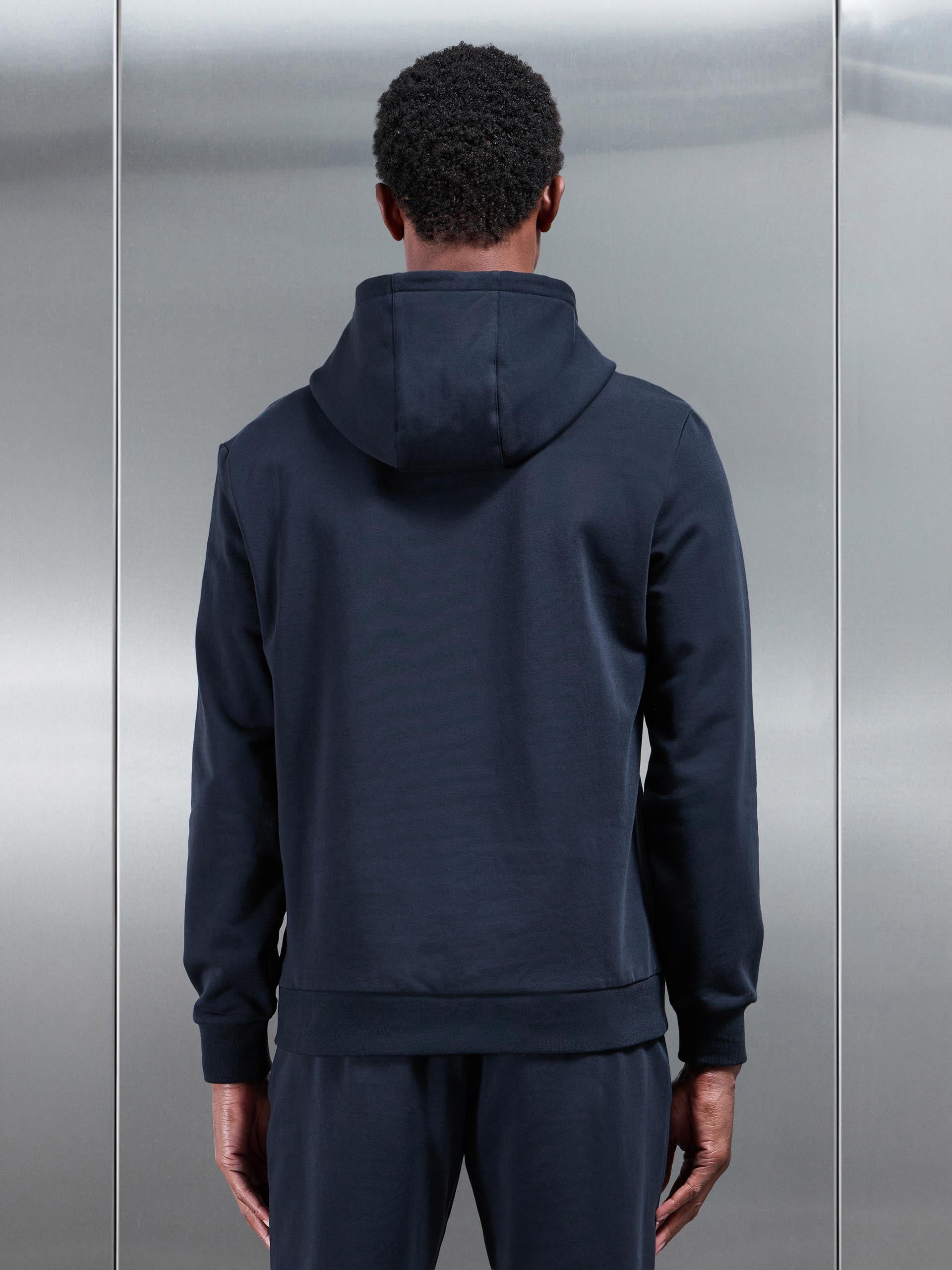 Jersey Hoodie In Navy