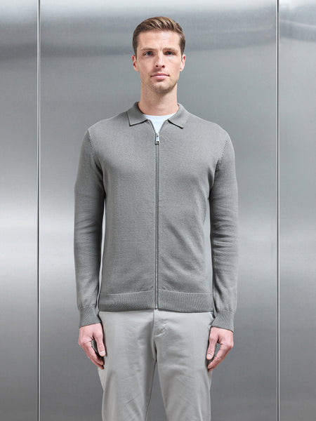 Knitted Overshirt in Sage