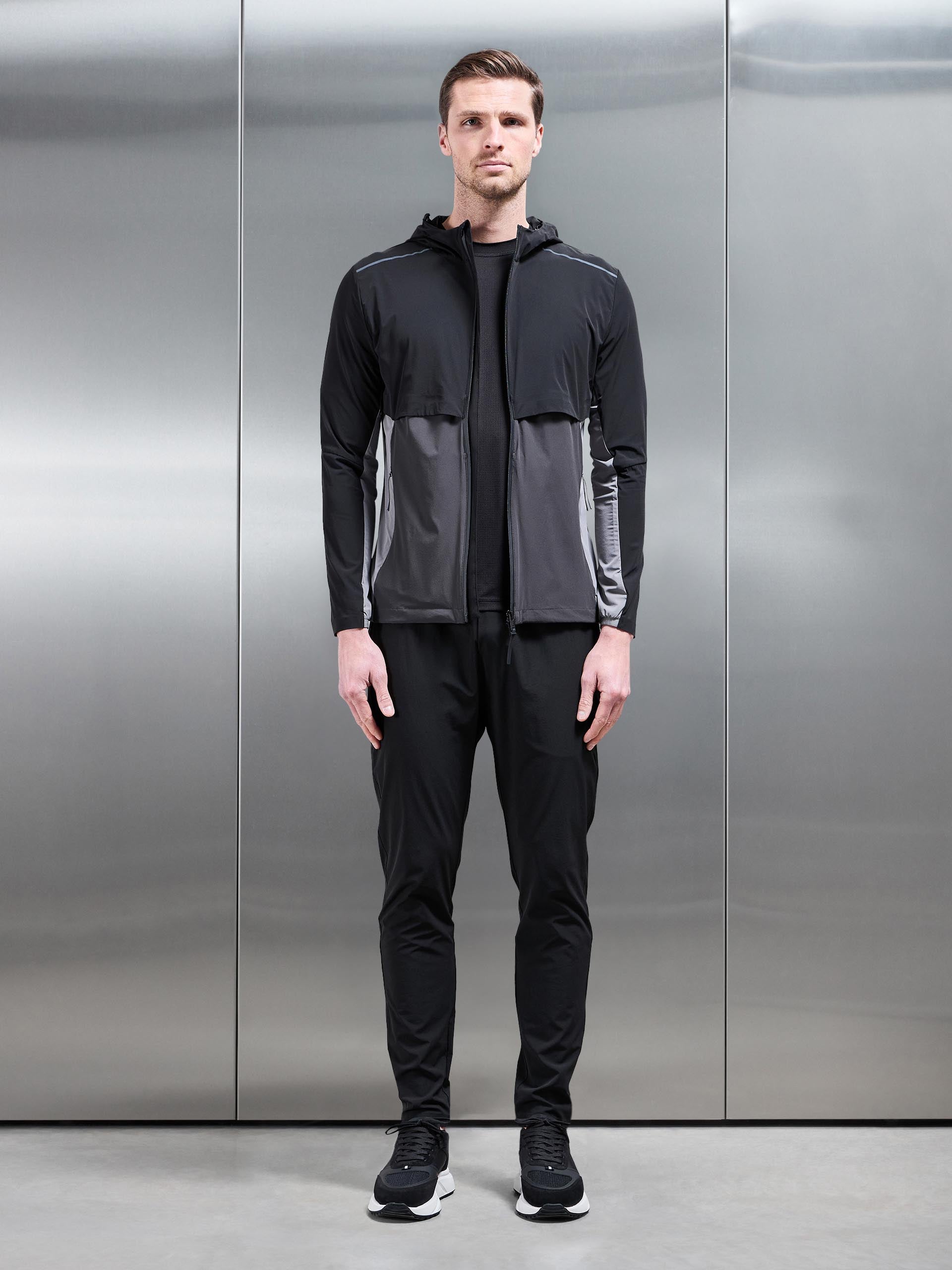 Lightweight Performance Windbreaker in Black