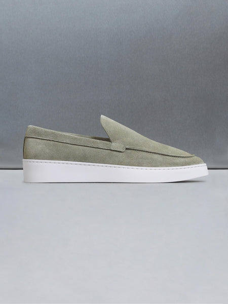 Suede Loafer in Sage