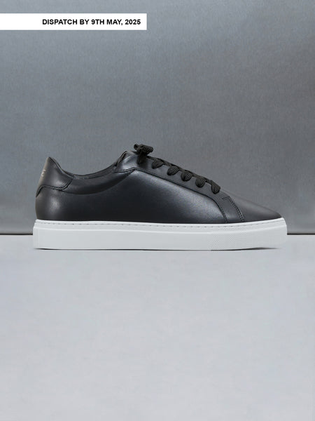 Low Essential Leather Trainer in Black