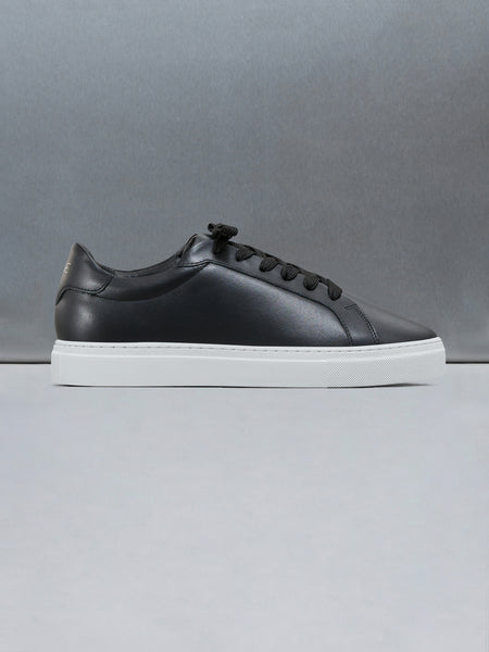 Low Essential Leather Trainer in Black