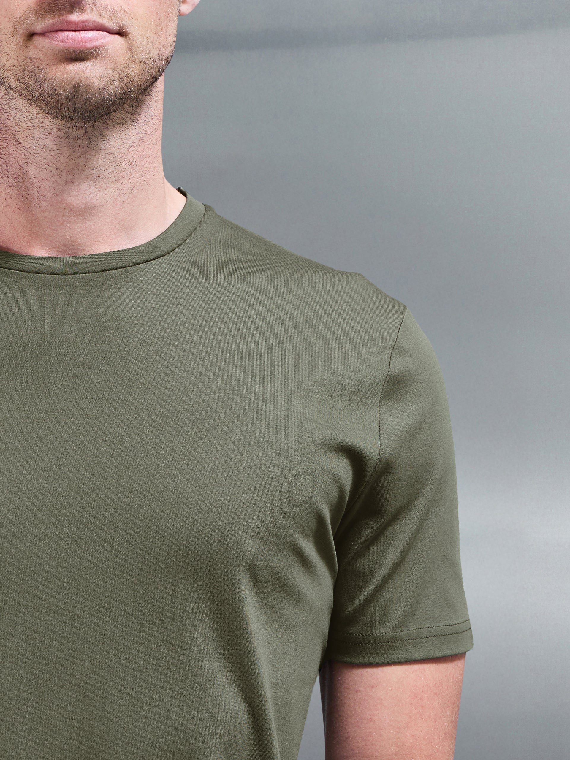 Mercerised Interlock T-Shirt in Sage