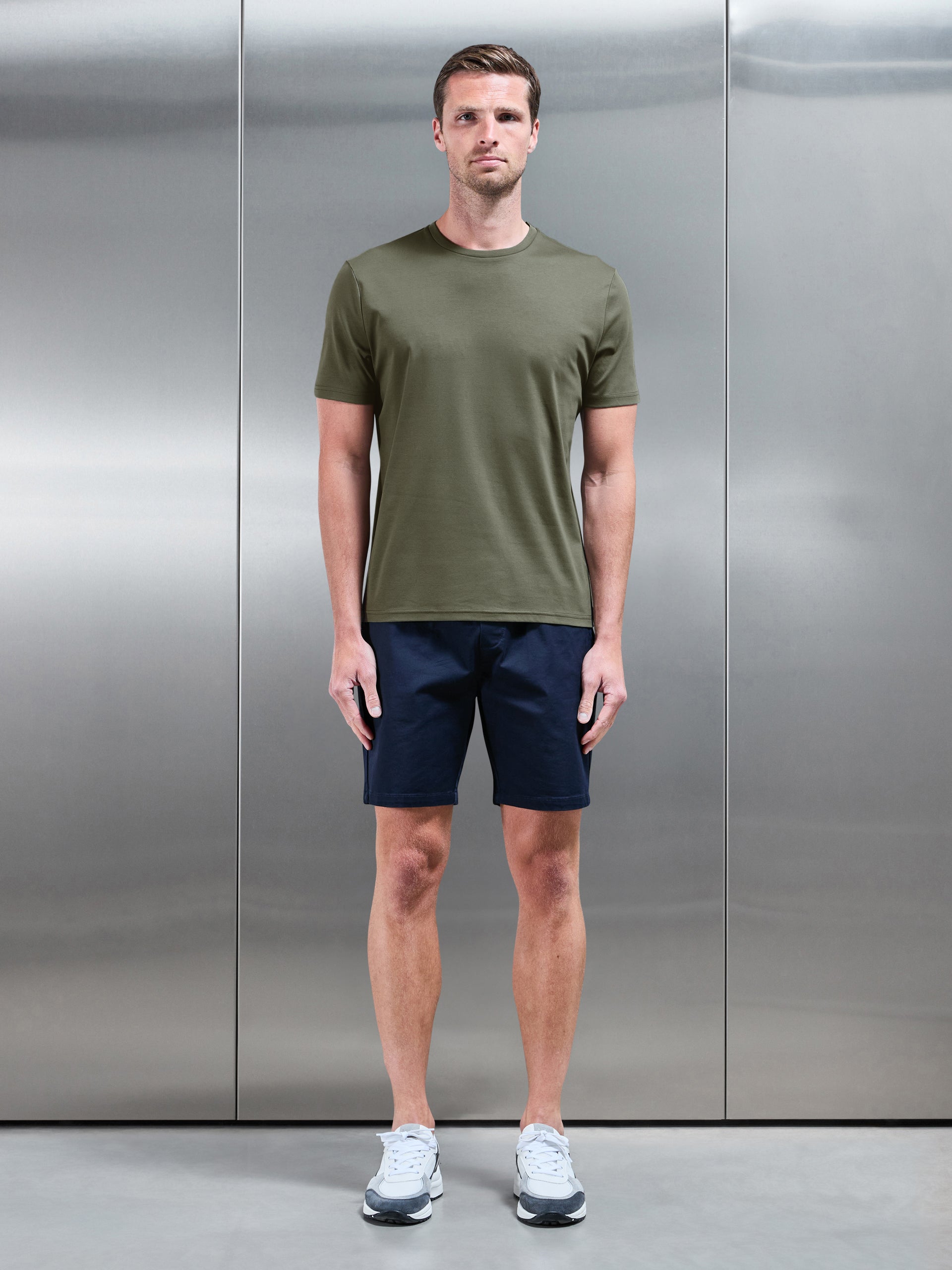 Mercerised Interlock T-Shirt in Sage