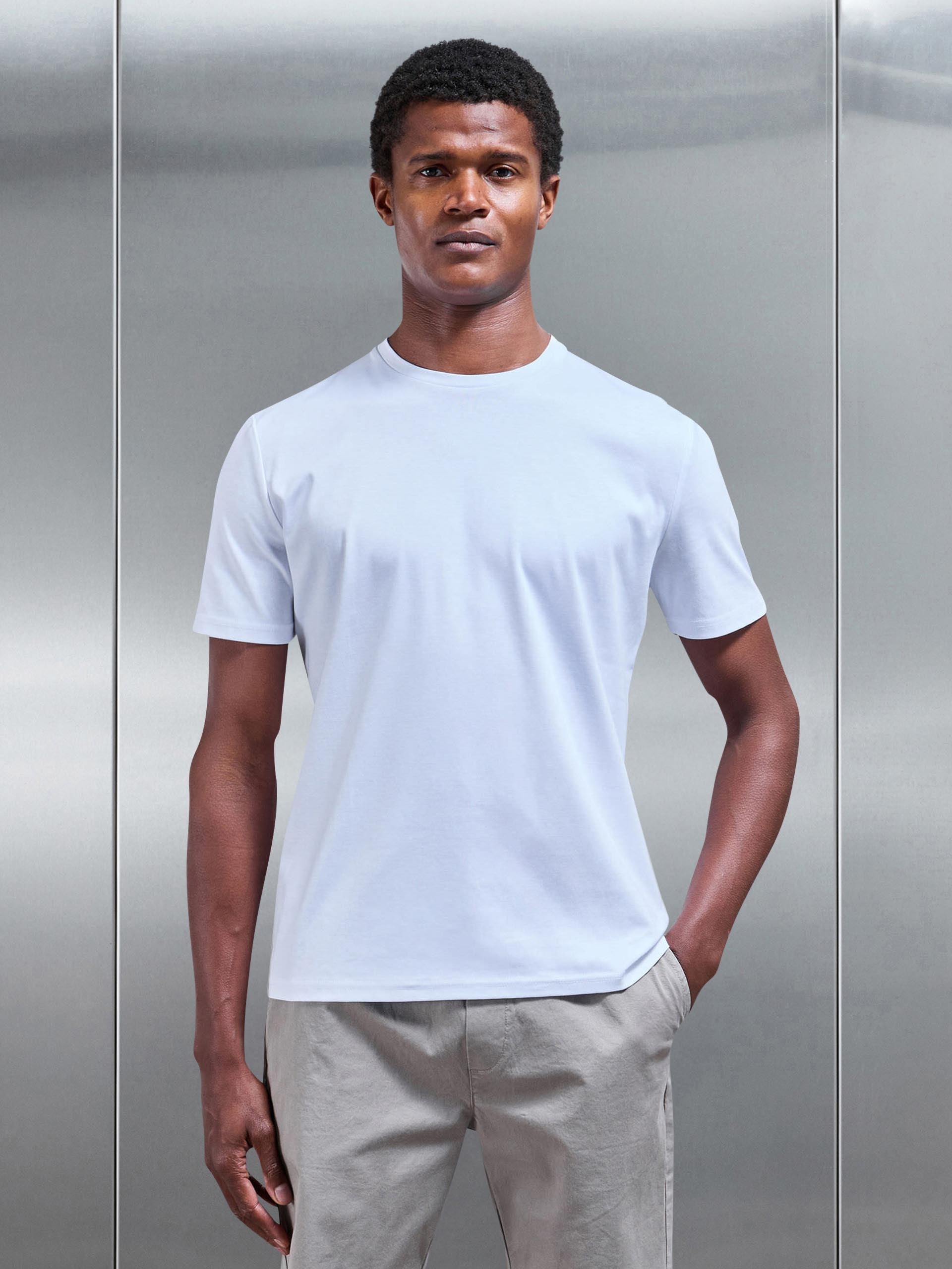 Mercerised Interlock T-Shirt in White