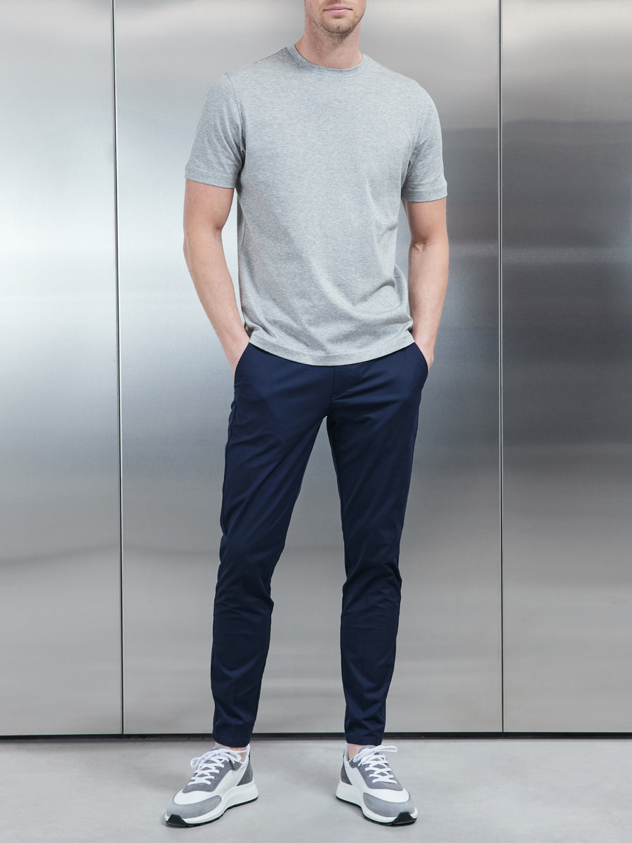 Grey chinos 2024 navy shirt