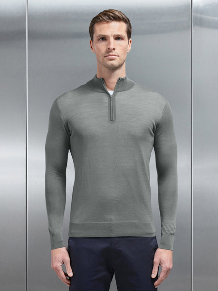 Merino Wool Funnel Neck in Sage