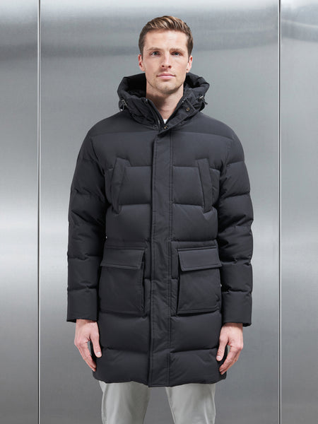 Mid Length Parka in Black