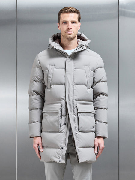 Mid Length Parka in Taupe