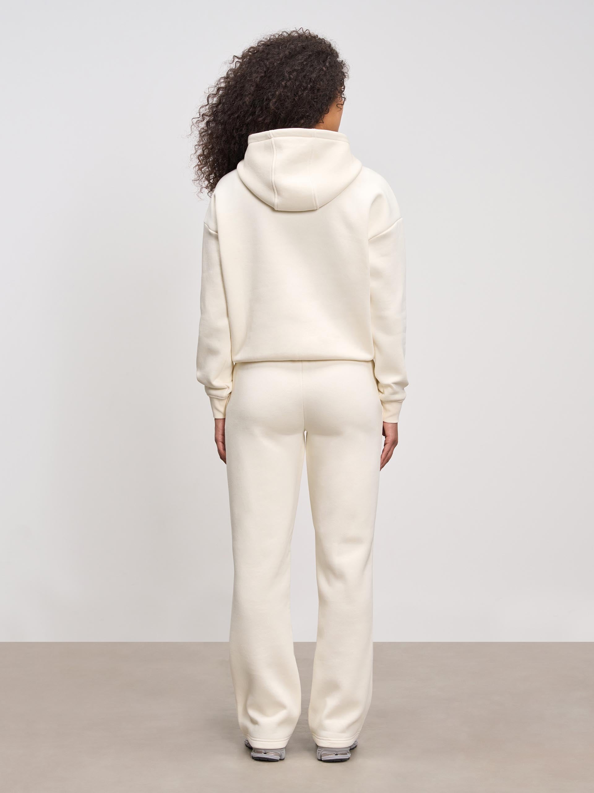 Womens Neoprene Hoodie in Ecru