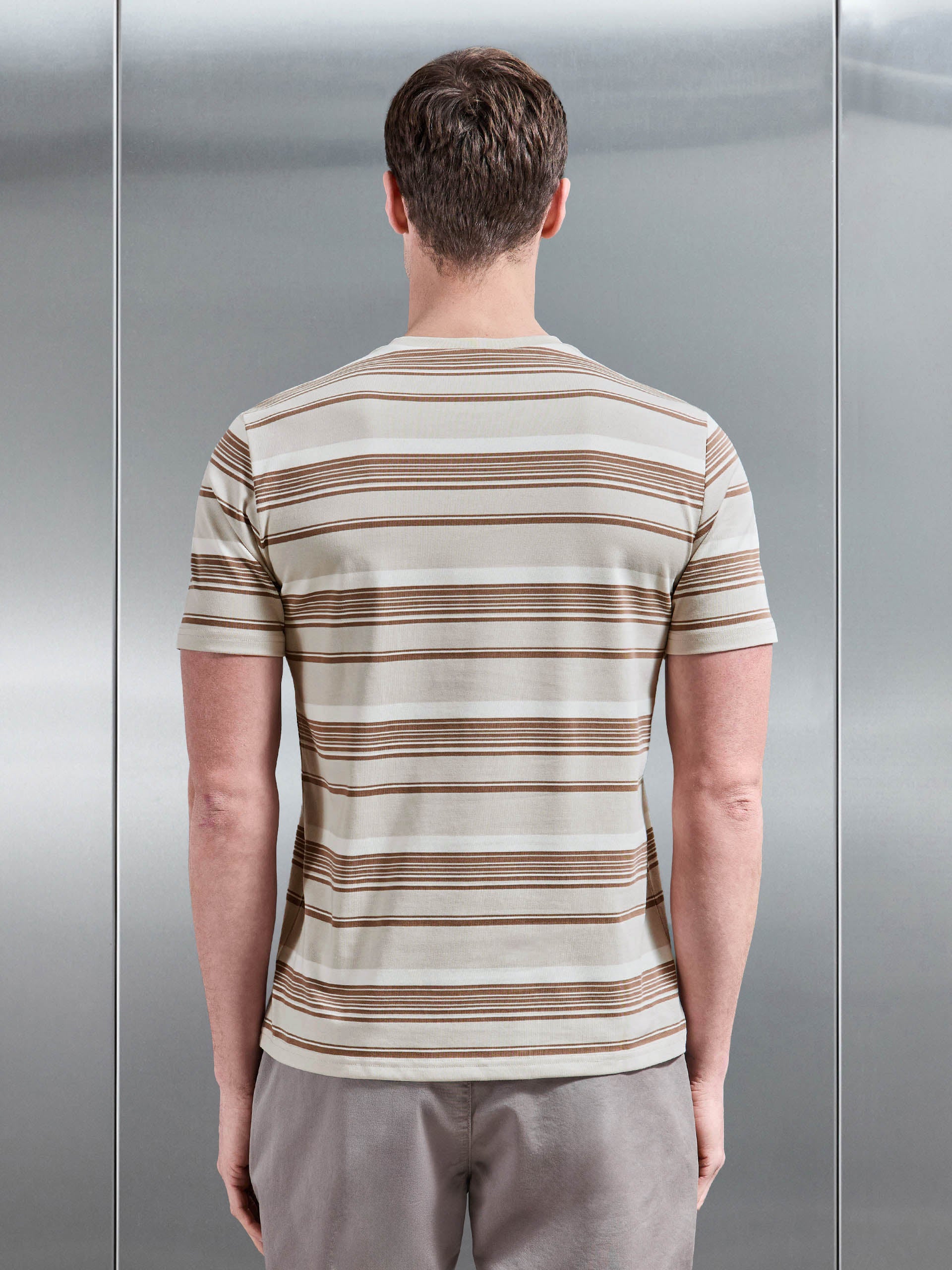 Nova Stripe T-Shirt in Stone
