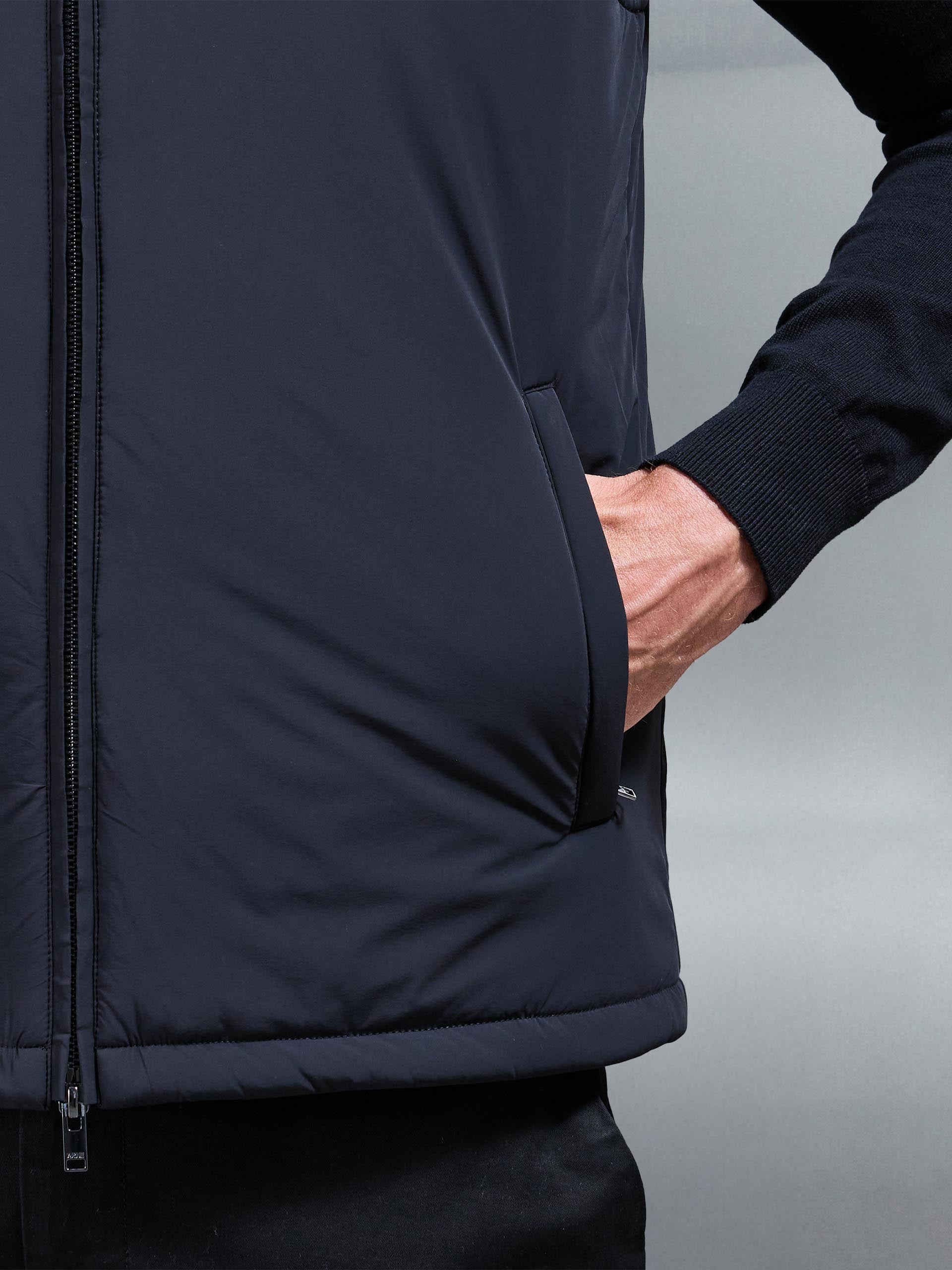 Padded Shell Gilet in Black
