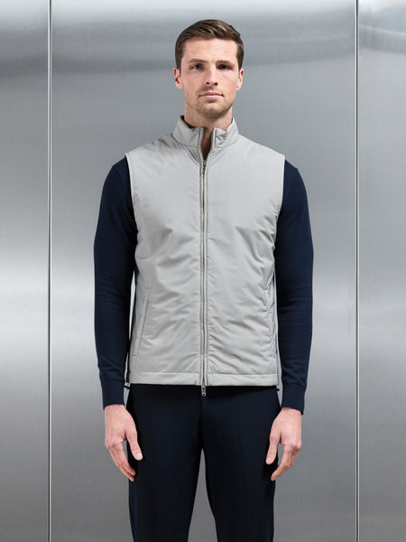 Padded Shell Gilet in Stone