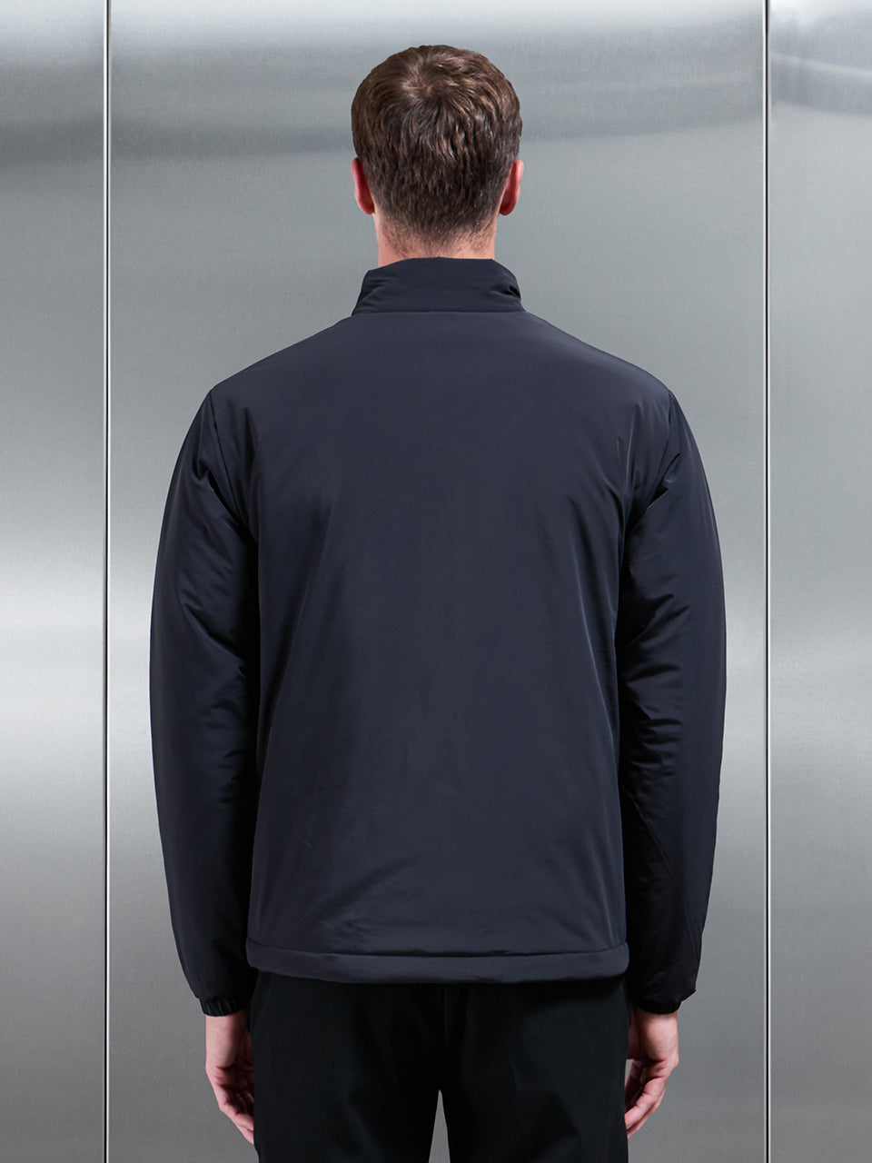 Padded Shell Zip Through Jacket in Black
