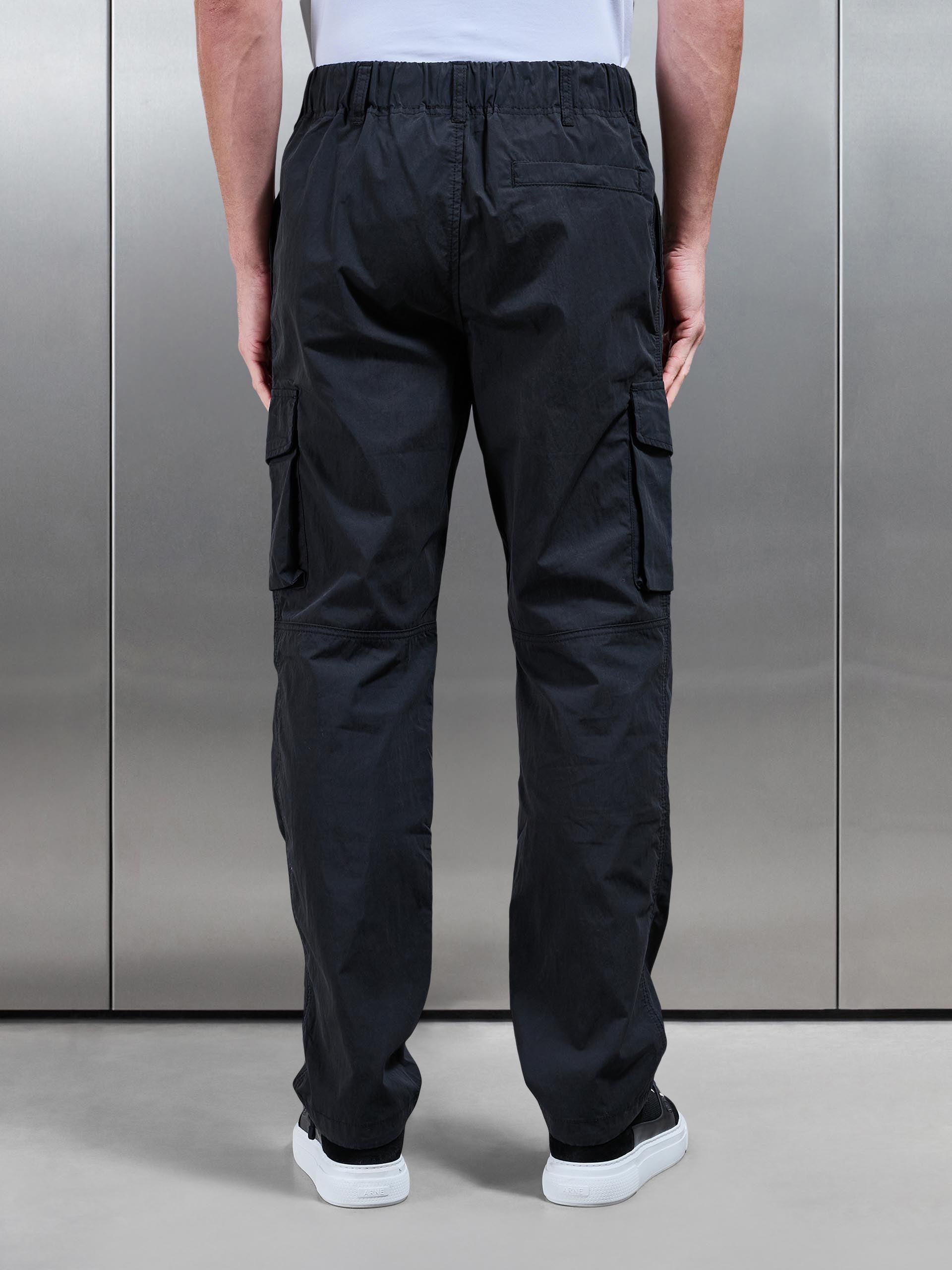 Parachute Cargo Pant in Black