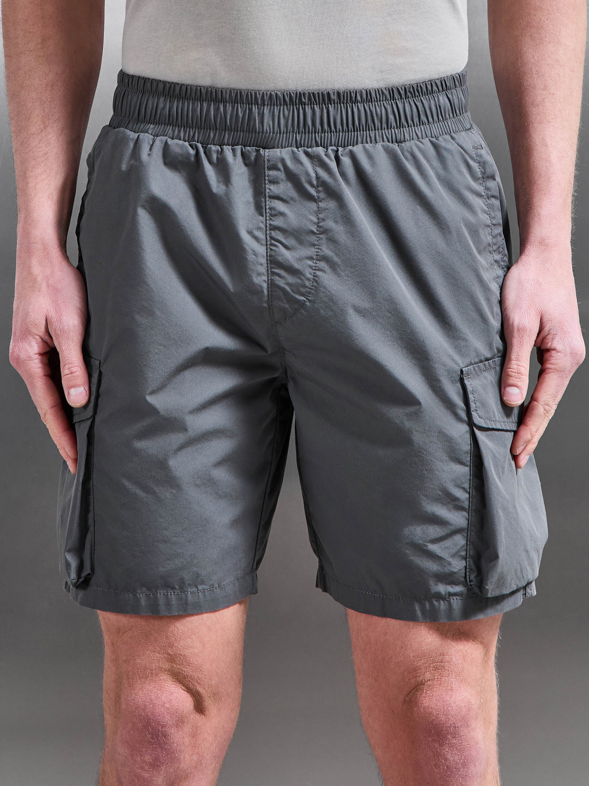 Parachute Cargo Short in Grey