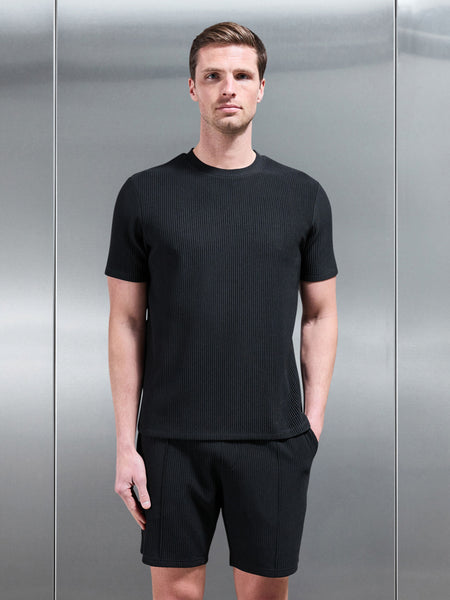 Pleated T-Shirt in Black