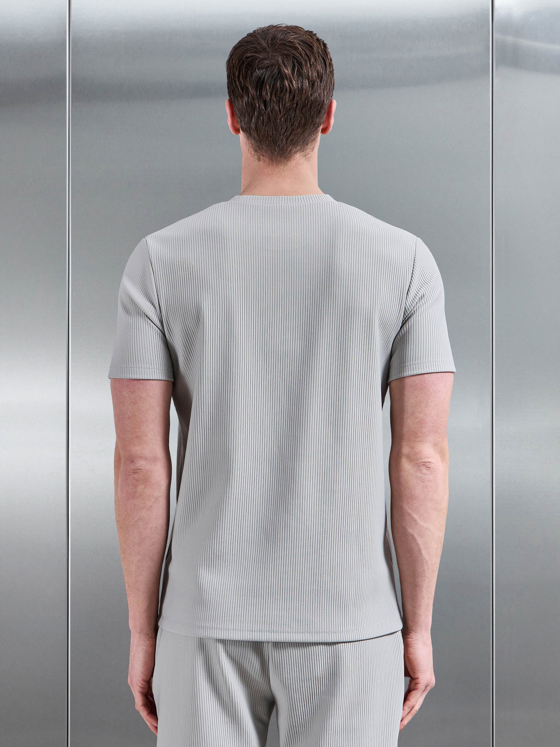 Pleated T-Shirt in Stone