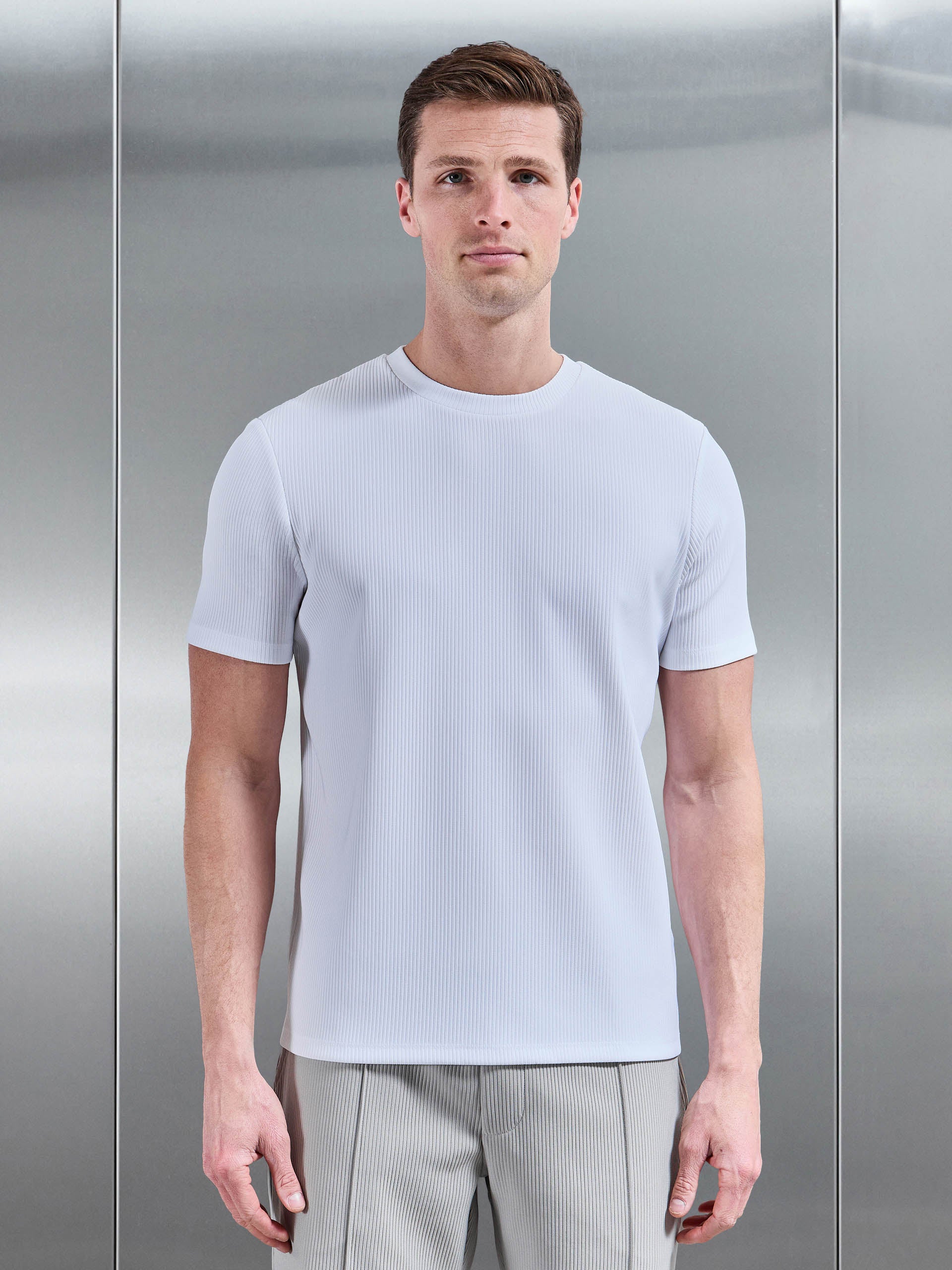 Pleated T-Shirt in White