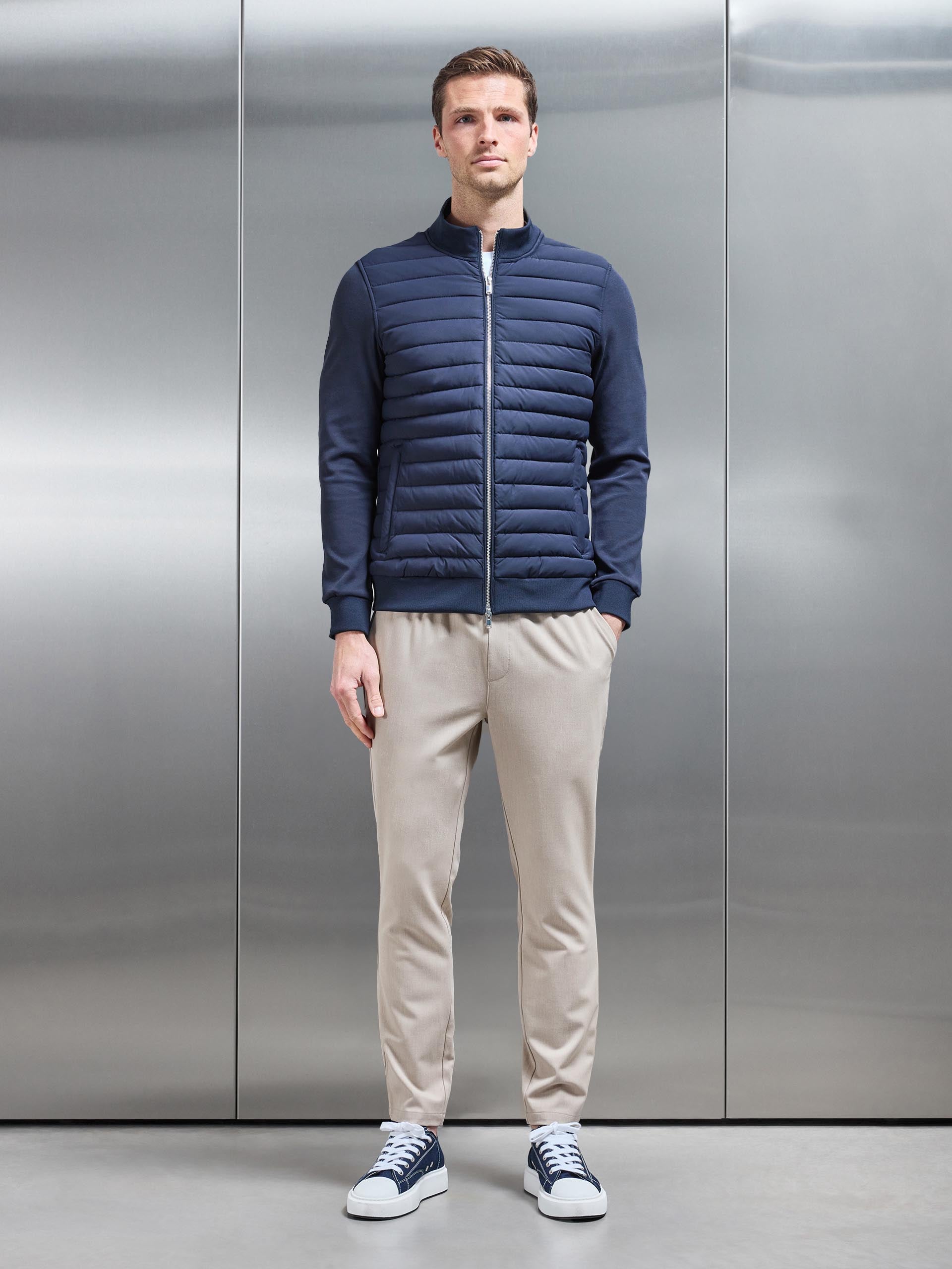 Pleated Drawstring Tailored Trouser in Stone