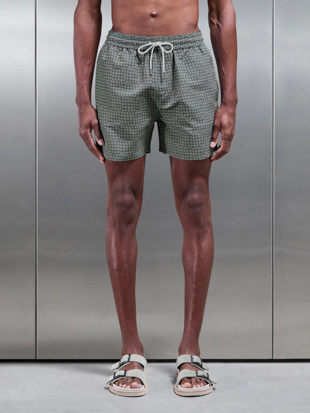 Porto Printed Swim in Olive