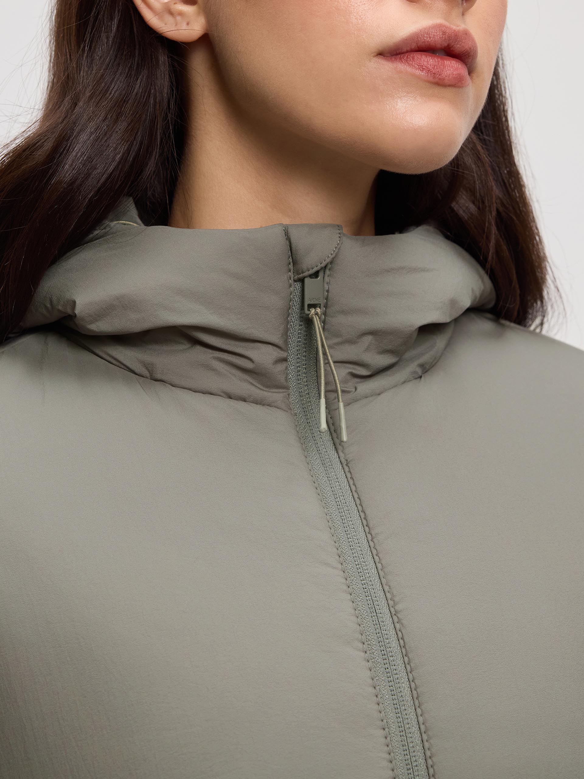 Womens Puffer Windbreaker in Sage