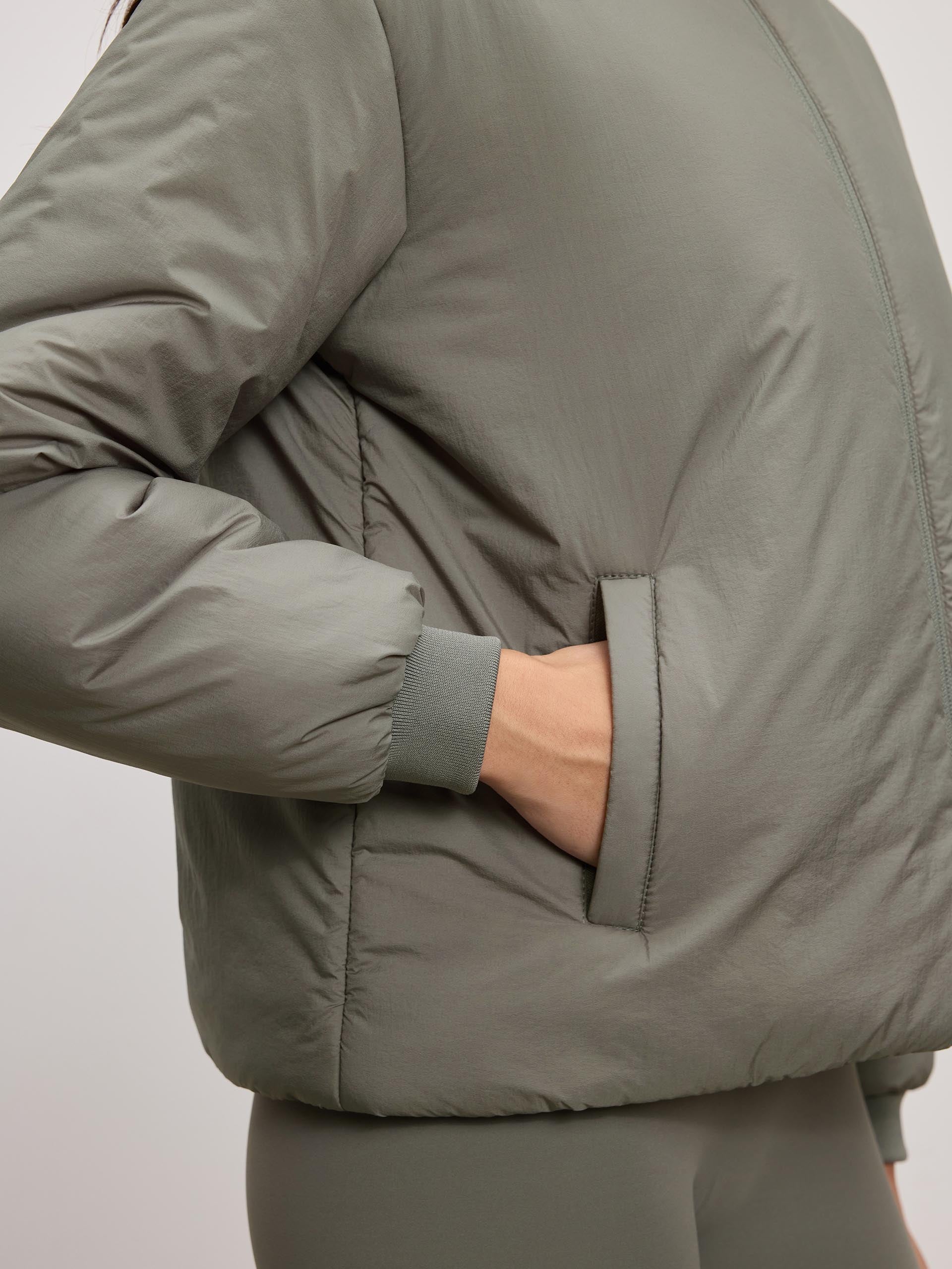 Womens Puffer Windbreaker in Sage