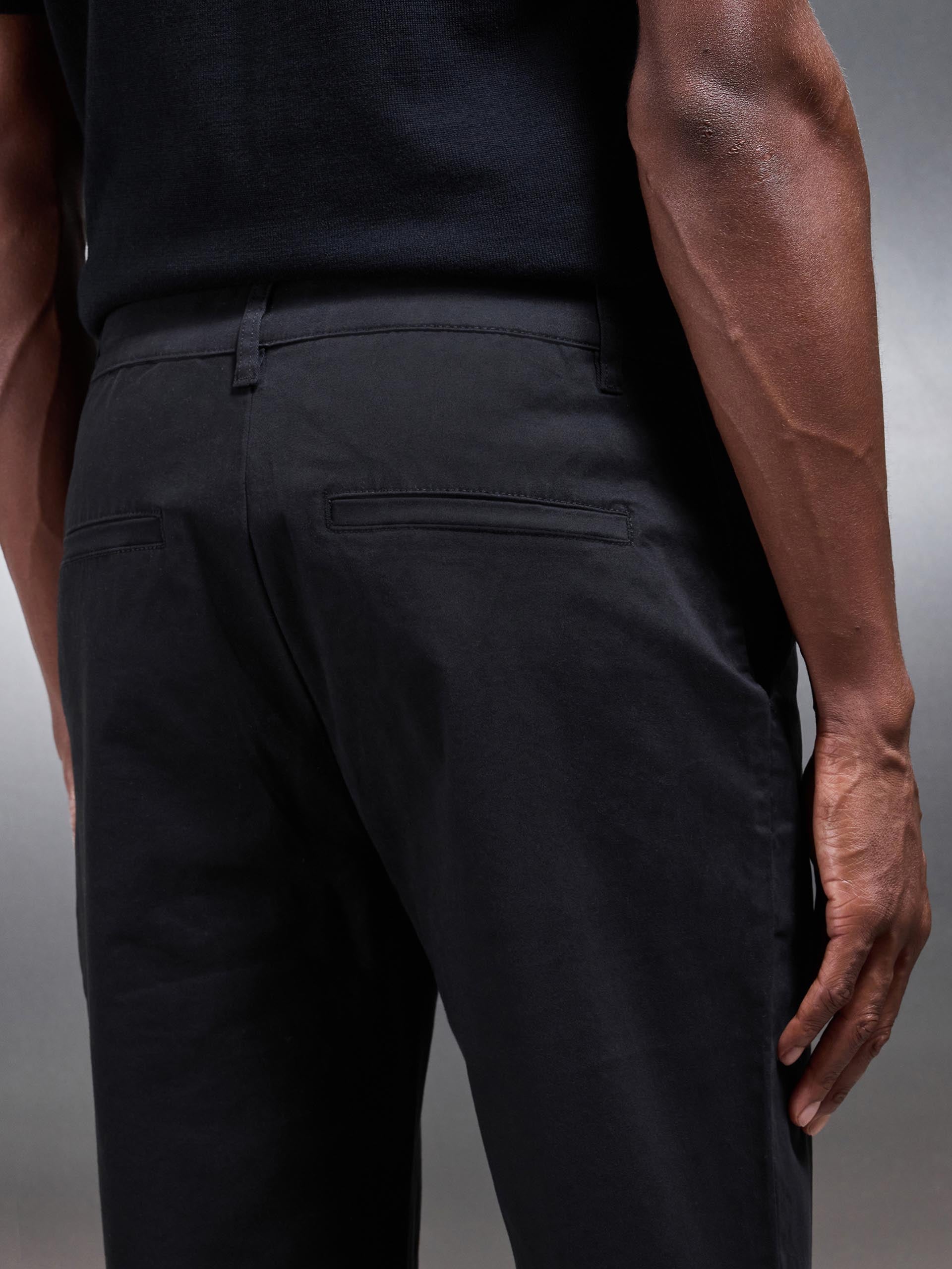 Regular Fit Chino Trouser in Black