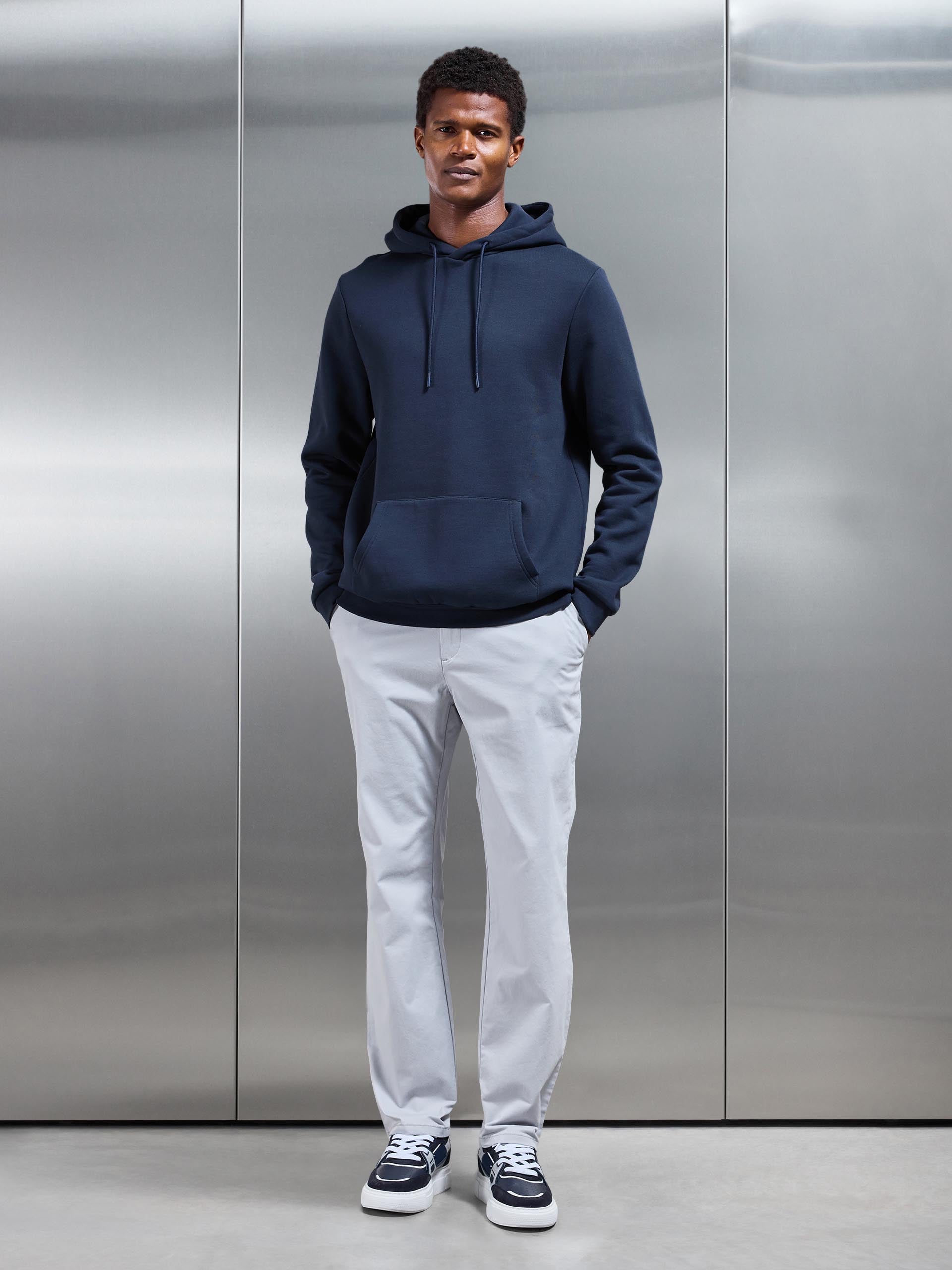 Regular Fit Chino Trouser in Mid Grey