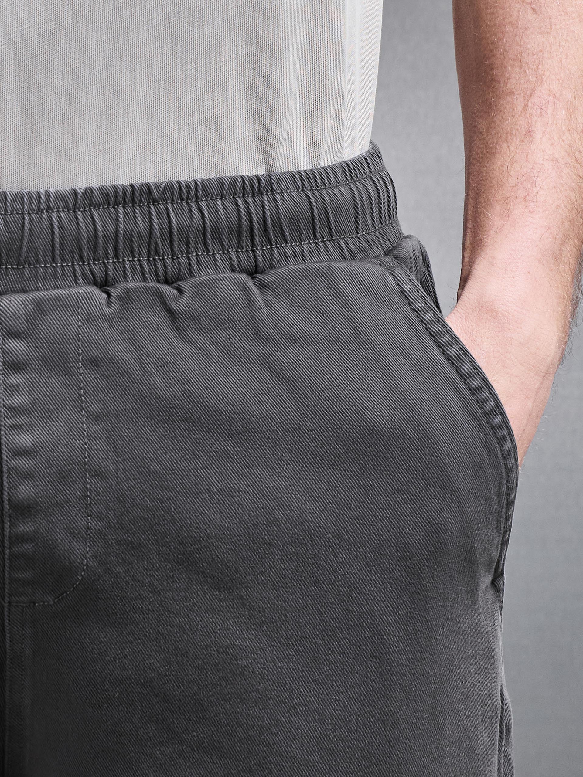 Relaxed Cotton Twill Trouser in Grey