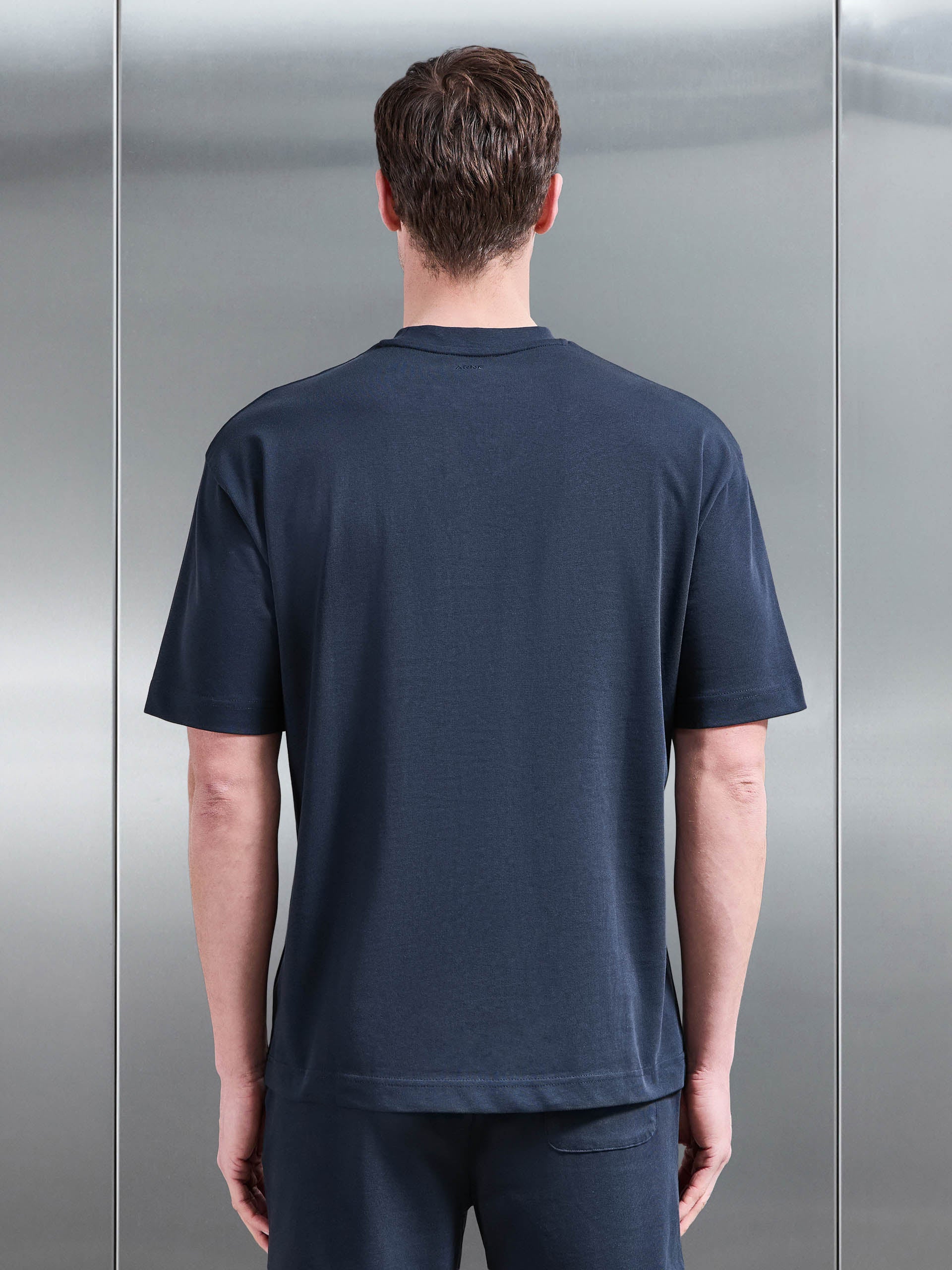 Relaxed Fit Cotton T-Shirt in Navy
