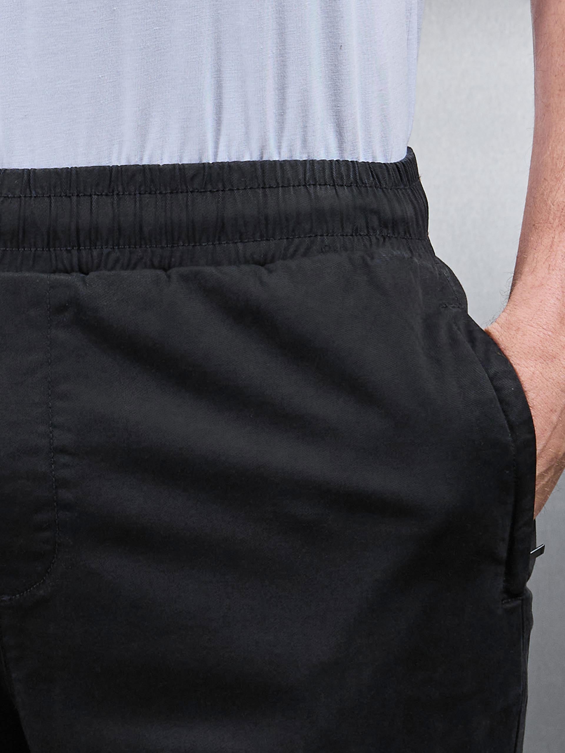 Relaxed Fit Garment Dye Cargo Pant in Black
