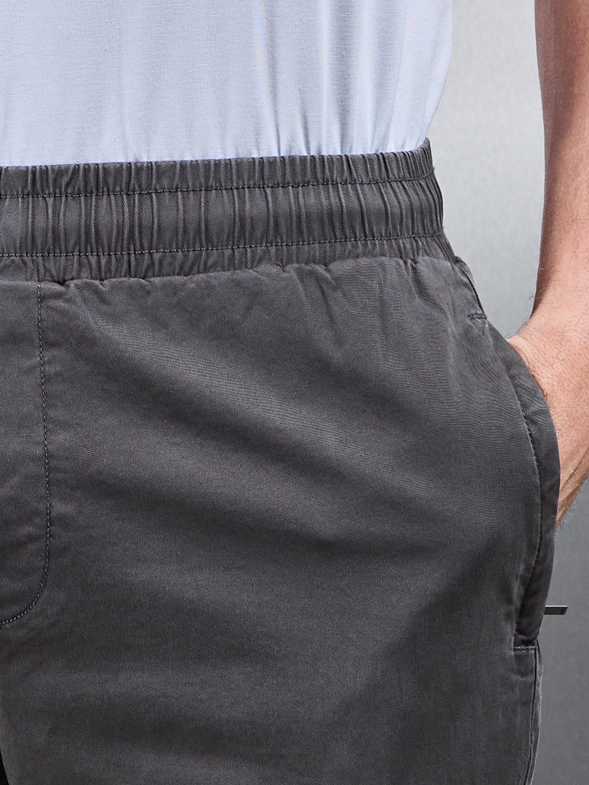 Relaxed Fit Garment Dye Cargo Pant in Grey